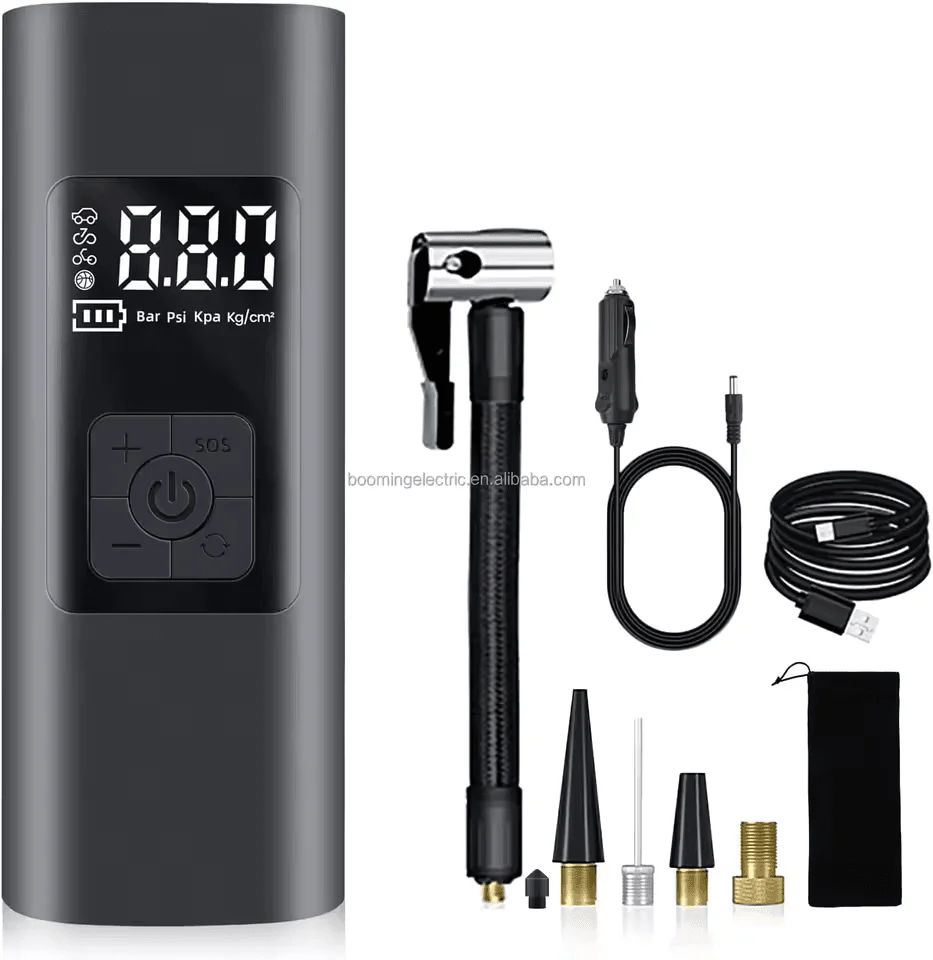 Portable Cordless Tire Inflator - 150 PSI Digital Air Pump, 6000mAh Rechargeable, LED Light, Car Bike Ball - Image 1